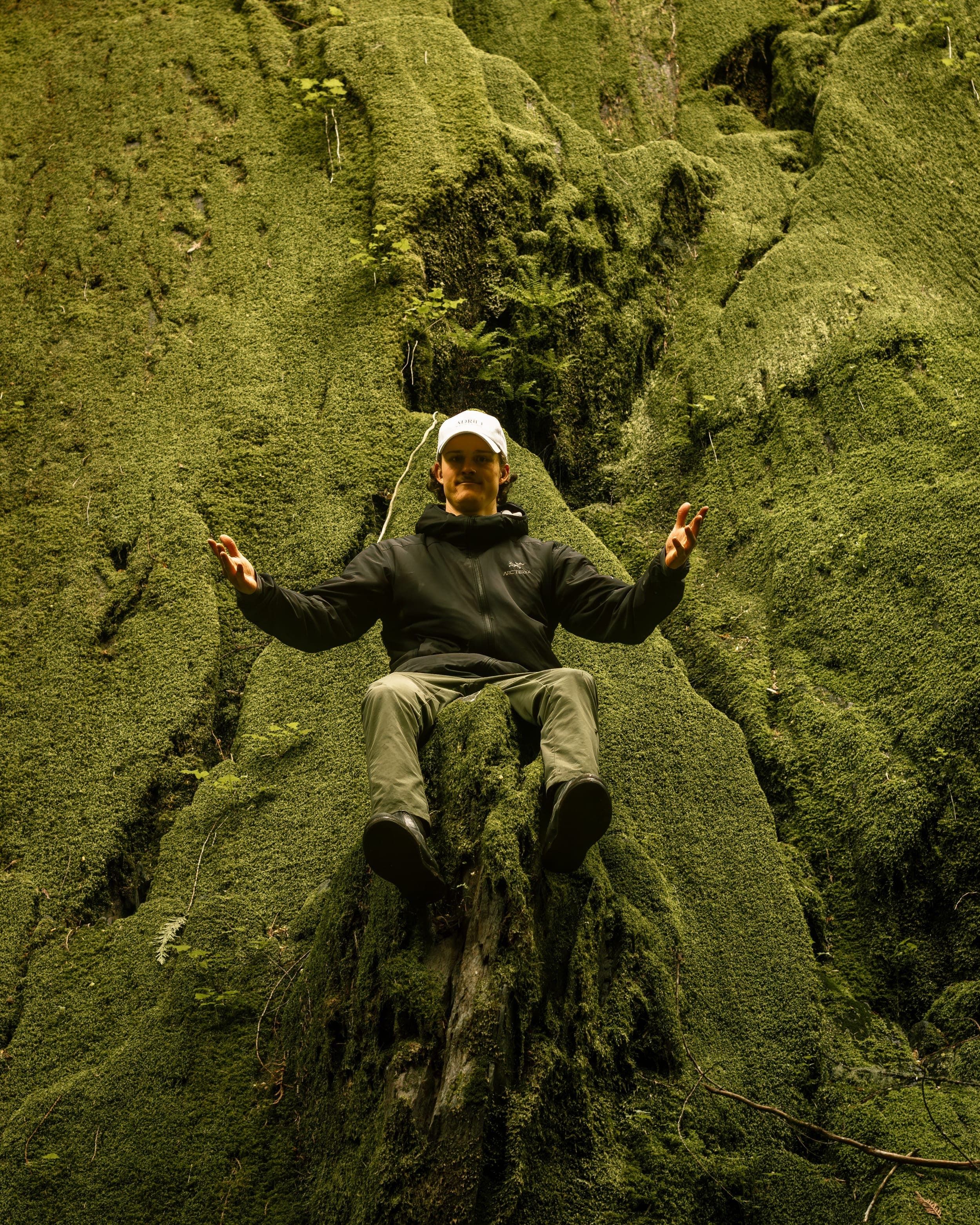 Founder sourcing material in the Pacific Northwest