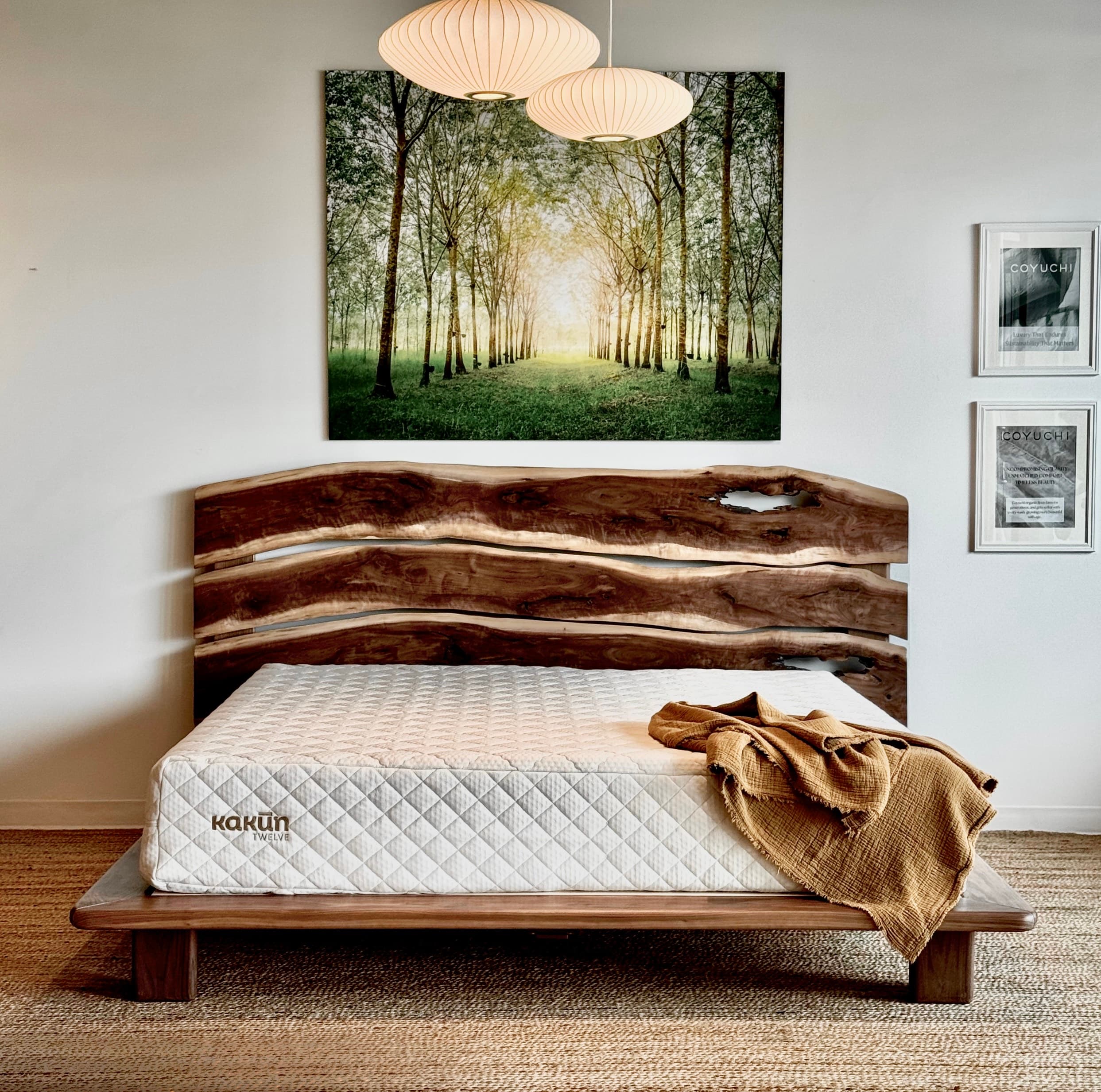 Live Black Walnut Platform Bed Frame